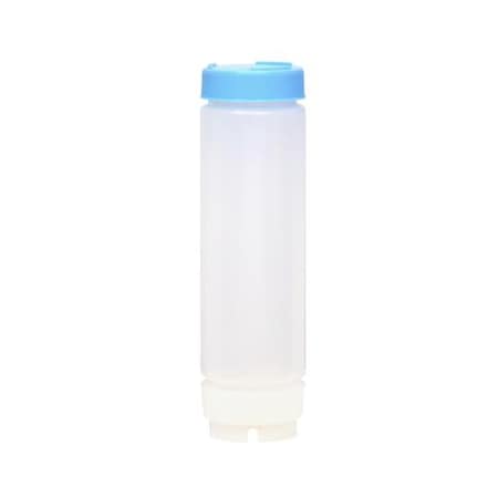 Tablecraft 24 oz Invertatop Squeeze Bottle w/ Light Blue Cap 24SVLBLEC